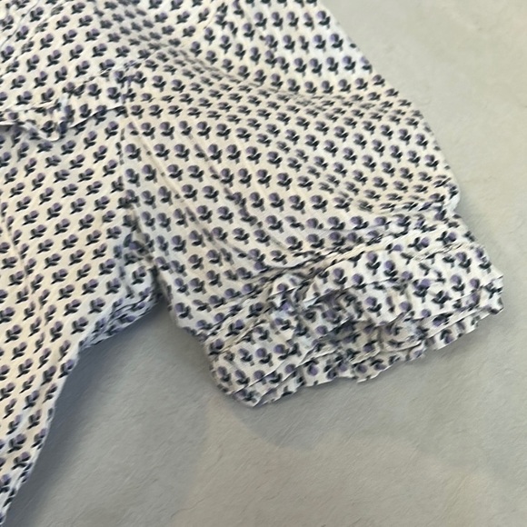 GAP Blue and White Blouse with Peter Pan Collar - Picture 4 of 7